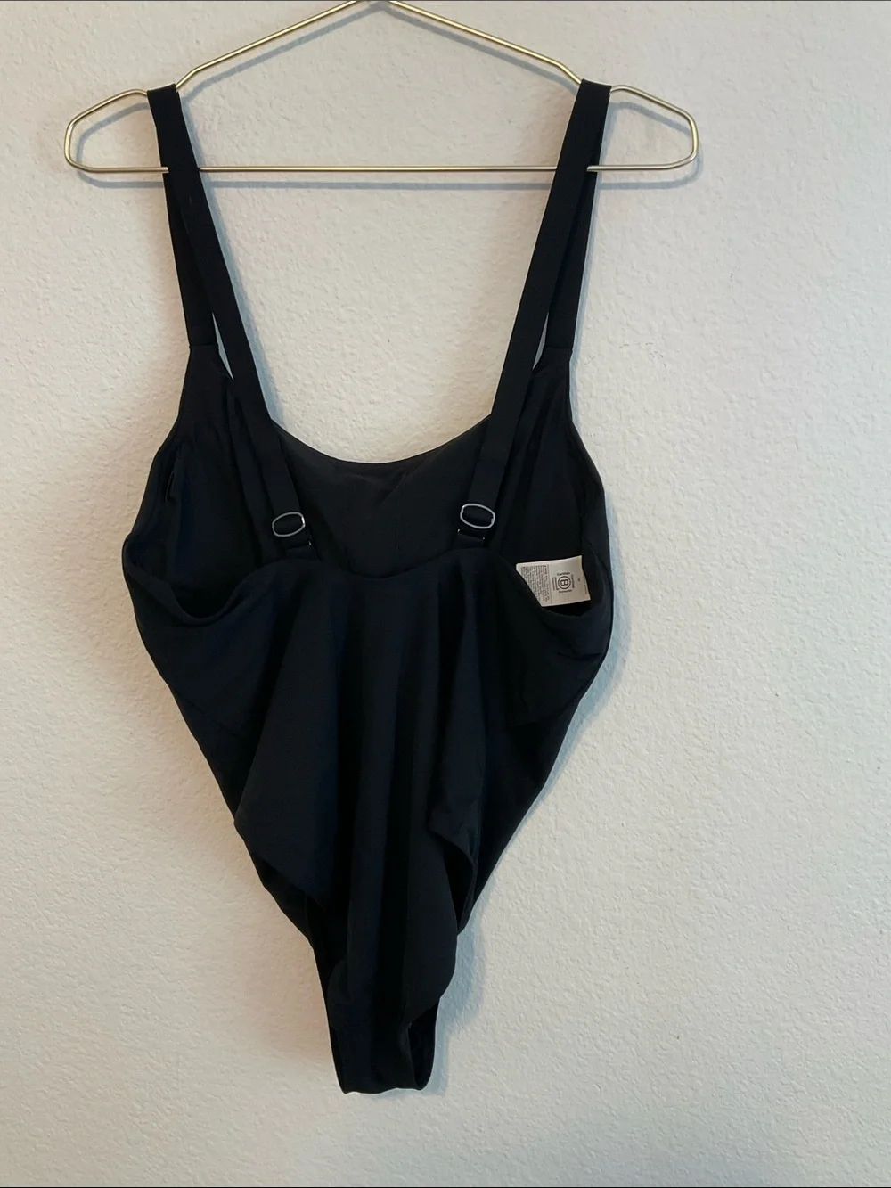 Athleta Straight Neck One Piece Black Medium